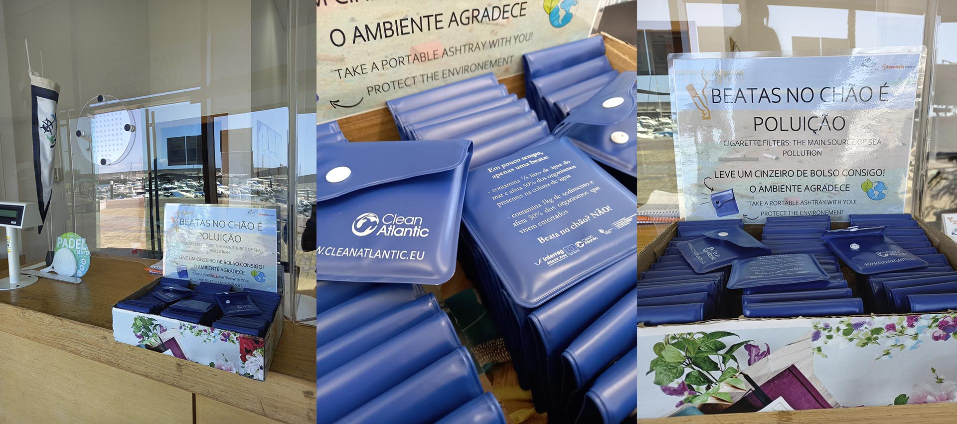 Cinzeiros portáteis para ajudar o ambiente